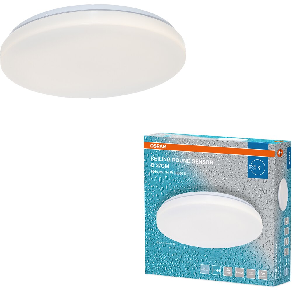 Plafoniera LED OSRAM, 24W, 1920lm, 6500K, IP44, alb