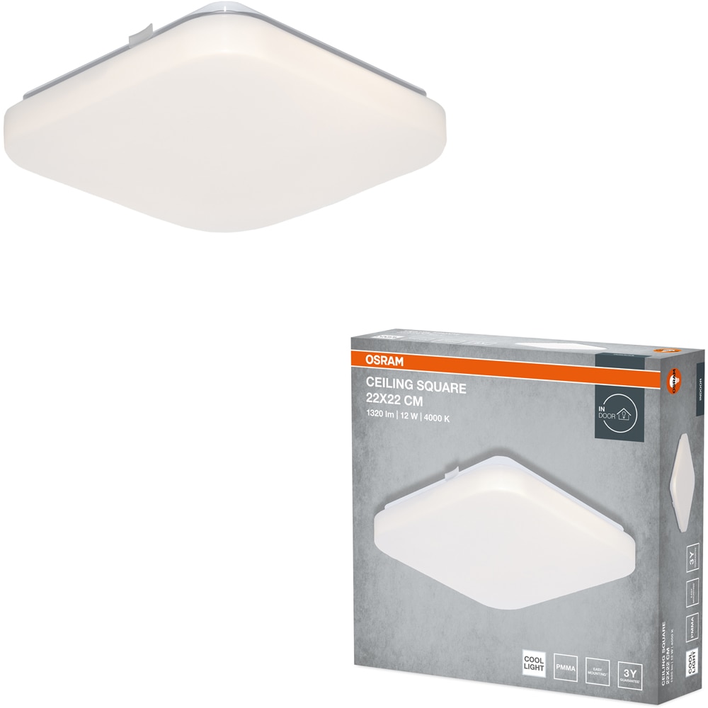 Plafoniera LED OSRAM, 12W, 960lm, 4000K, IP20, alb