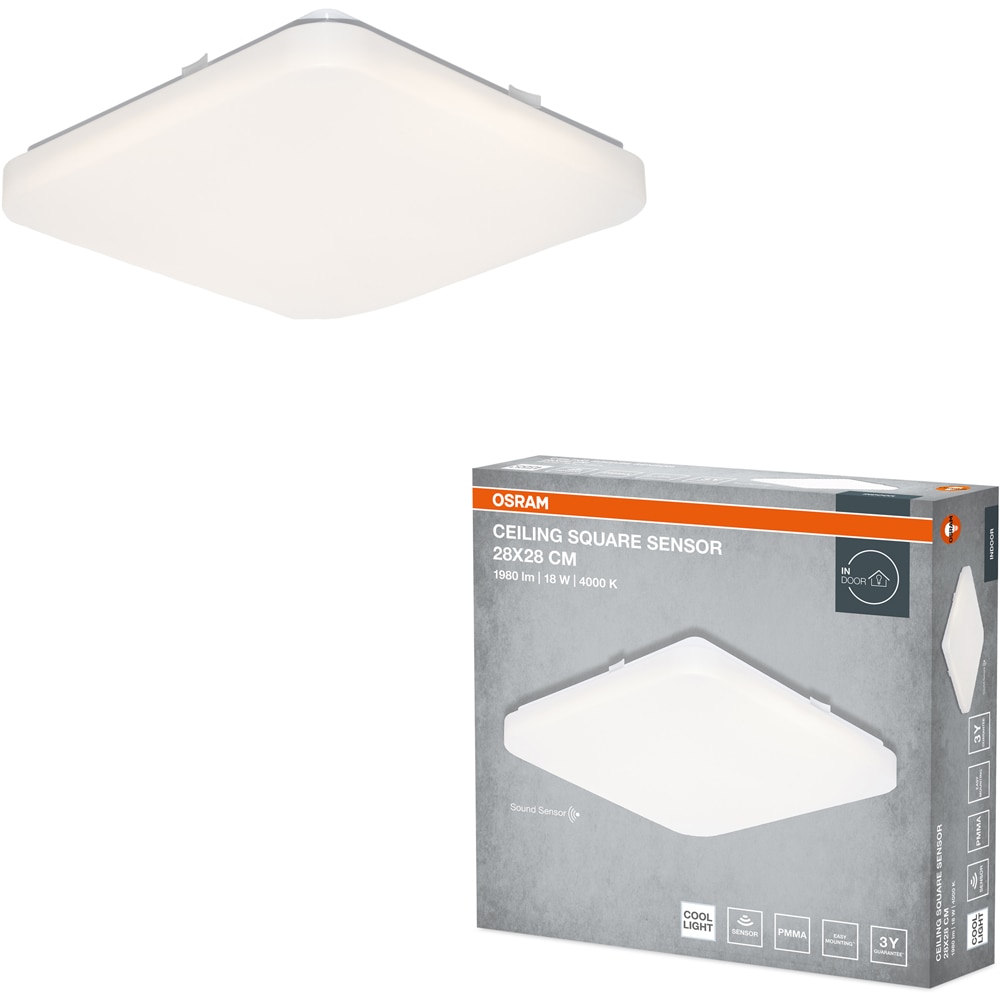 Plafoniera LED OSRAM, 18W, 1440lm, 4000K, IP20, alb