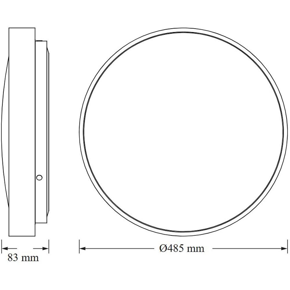 Plafoniera LED OSRAM Luxo, 36W, 1980lm, 4000K, IP20, negru