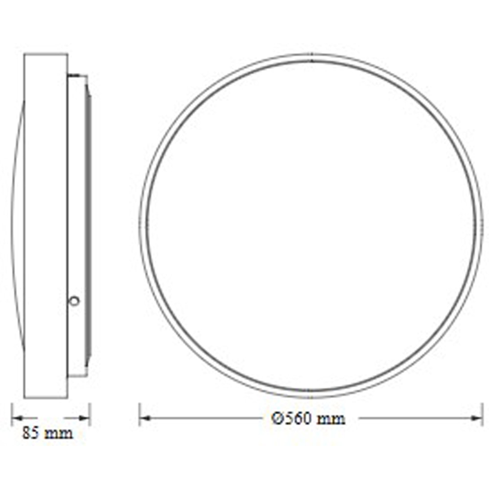 Plafoniera LED OSRAM Luxo, 60W, 3300lm, 4000K, IP20, negru