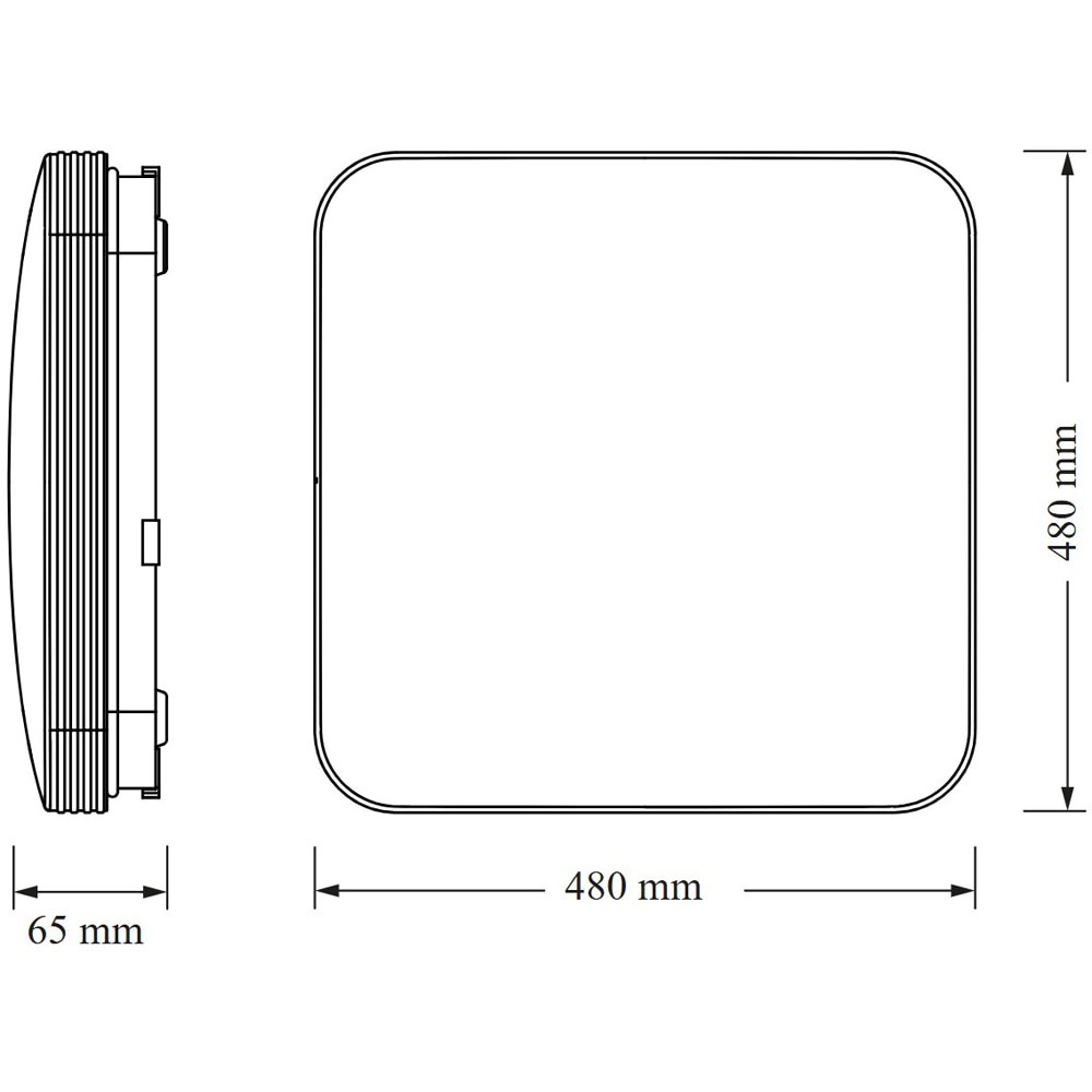 Plafoniera LED OSRAM Grido SQ, 72W, 5040lm, 4000K, IP20, alb