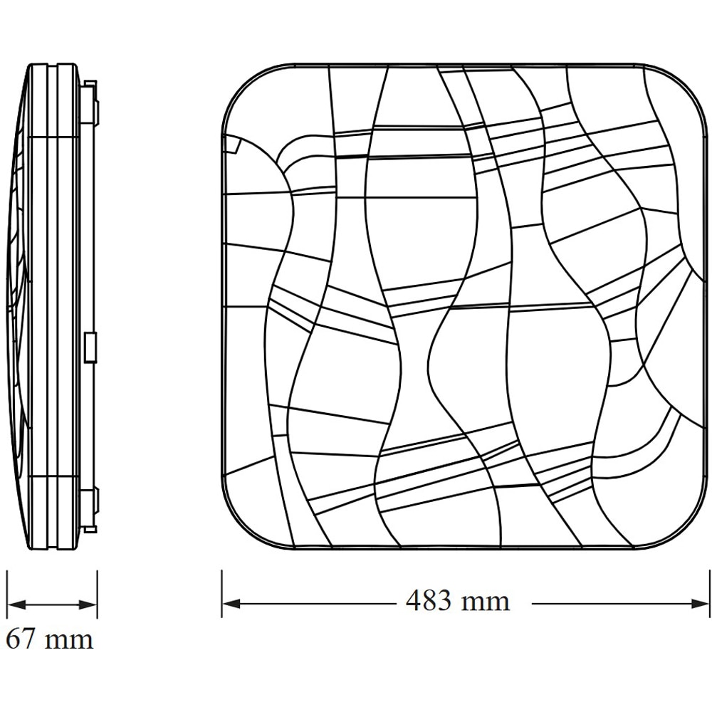 Plafoniera LED OSRAM Pavo SQ, 72W, 5040lm, 3000K, IP20, alb