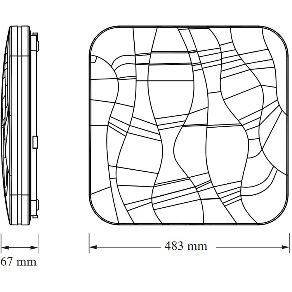Plafoniera LED OSRAM Pavo SQ, 72W, 5040lm, 4000K, IP20, alb