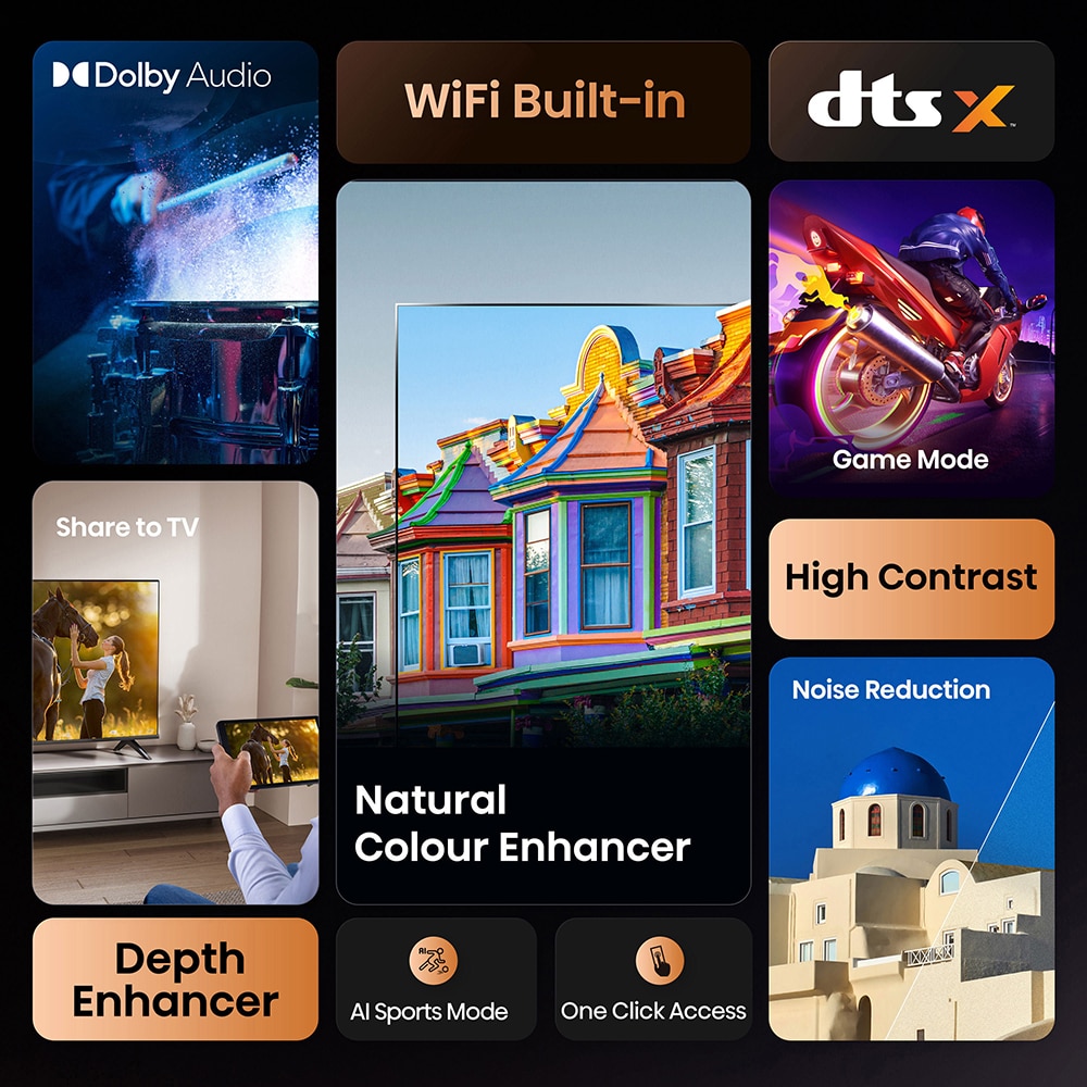 Televizor LED Smart HISENSE 40A4Q, Full HD, 100cm