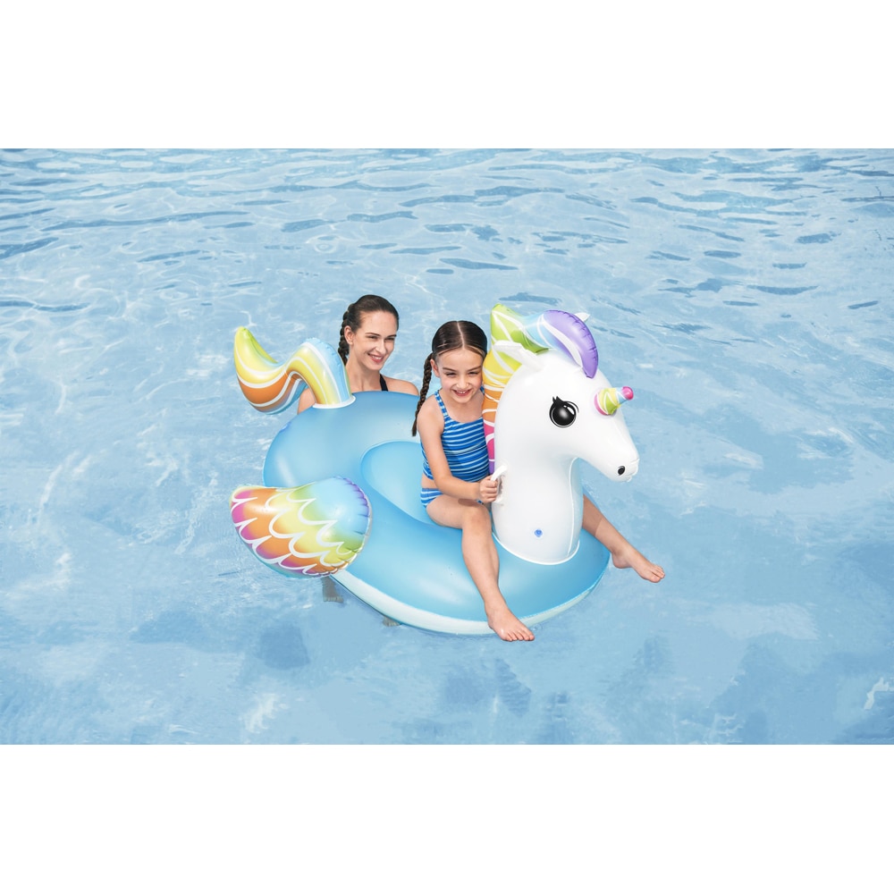 Saltea gonflabila BESTWAY, 3 ani+, 163 x 110 x 95.5 cm, capacitate maxima 45 kg, forma unicorn