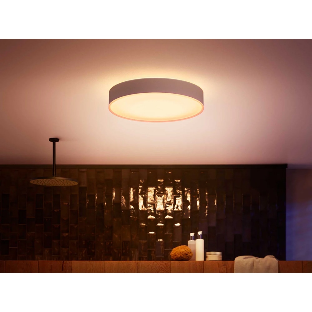 Plafoniera LED smart PHILIPS HUE Devere, 33.5W, 4300lm, IP44, alb