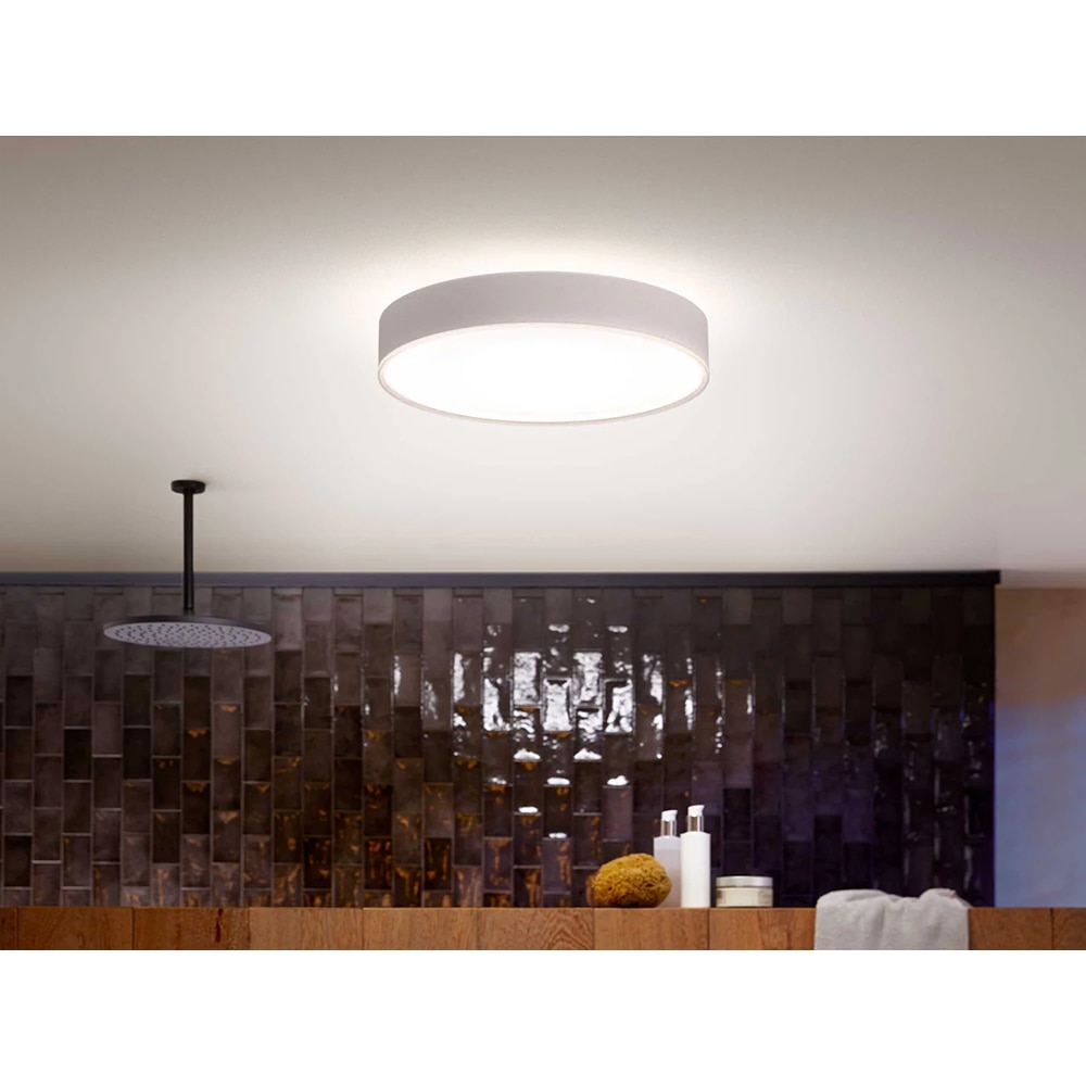 Plafoniera LED smart PHILIPS HUE Devere, 33.5W, 4300lm, IP44, alb