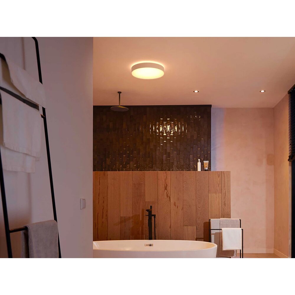 Plafoniera LED smart PHILIPS HUE Devere, 33.5W, 4300lm, IP44, alb