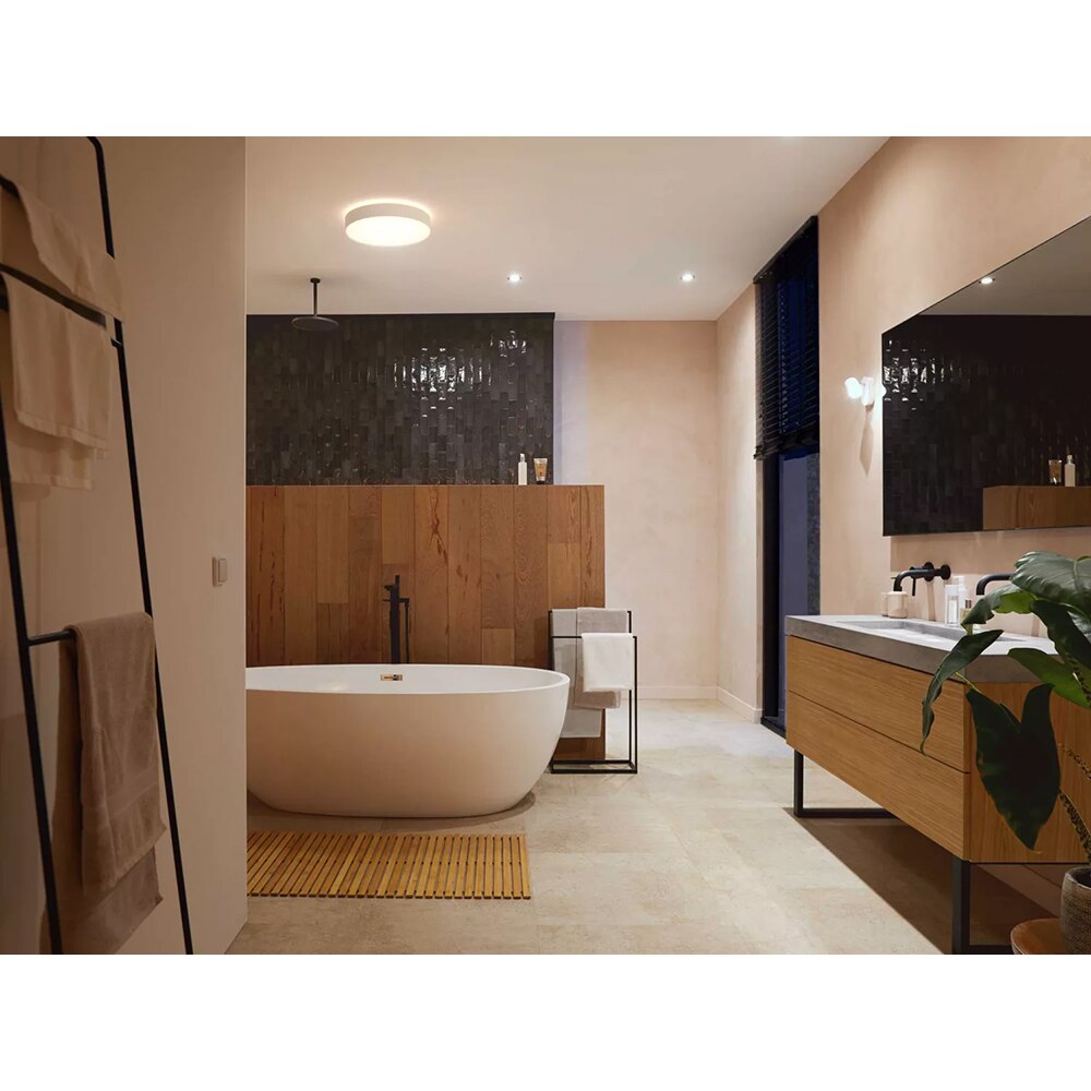 Plafoniera LED smart PHILIPS HUE Devere, 33.5W, 4300lm, IP44, alb