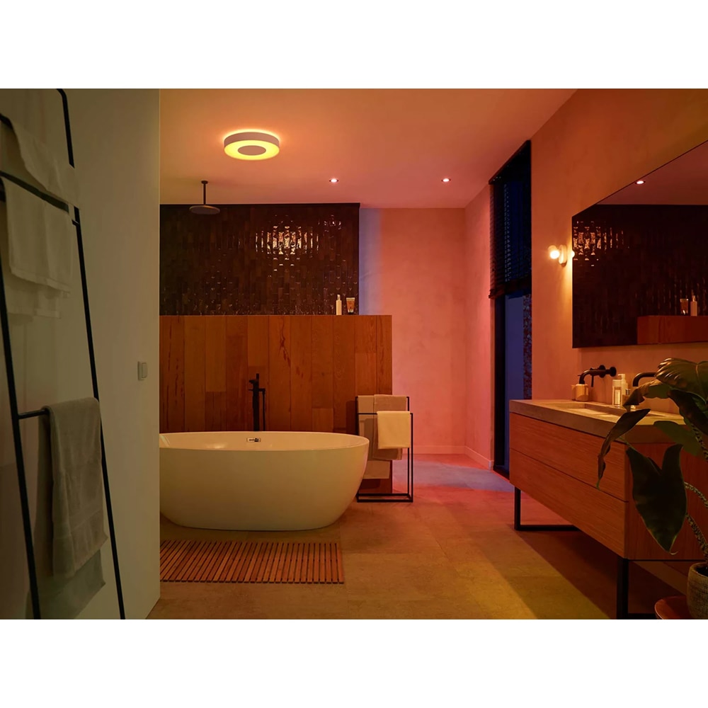 Plafoniera LED smart PHILIPS HUE Xamento, 52.5W, 3700lm, IP44, alb