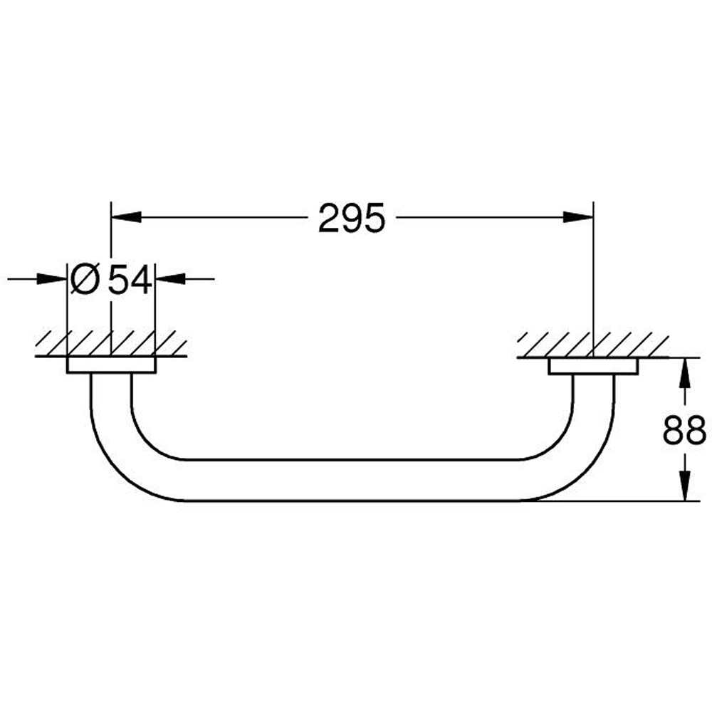Bara sustinere GROHE Start 411892430, 30 cm, metal, negru
