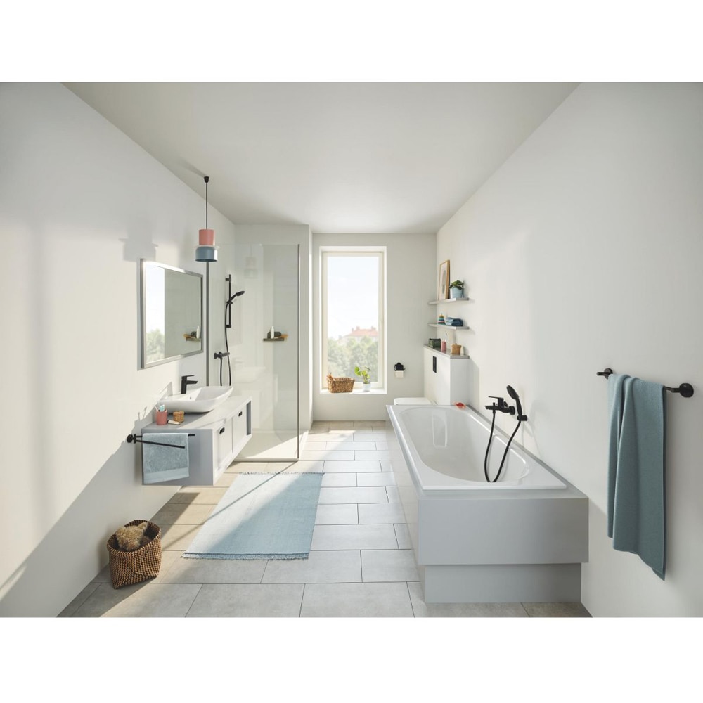 Suport prosop tip bara GROHE Start 411972430, 45 cm, metal, negru