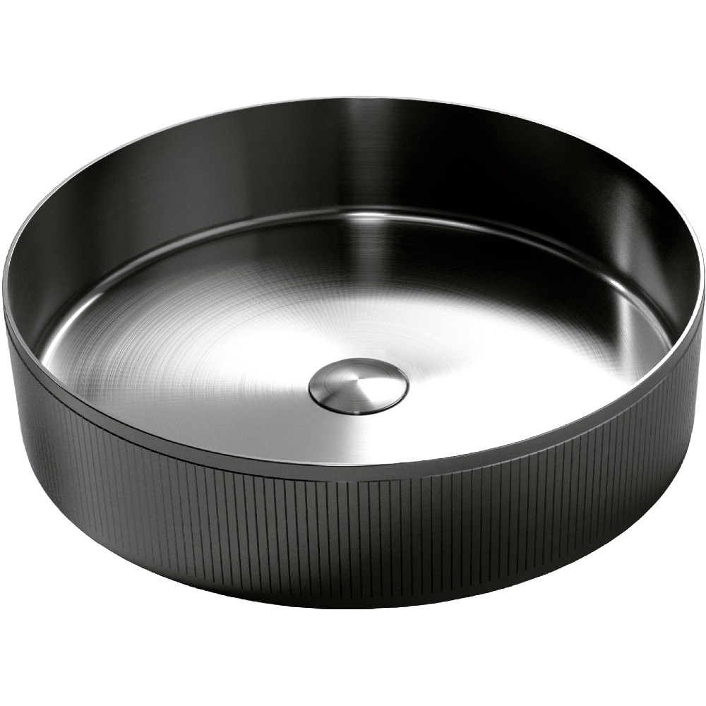 Lavoar pe blat SANDONNA HD400, inox, 40 cm, negru