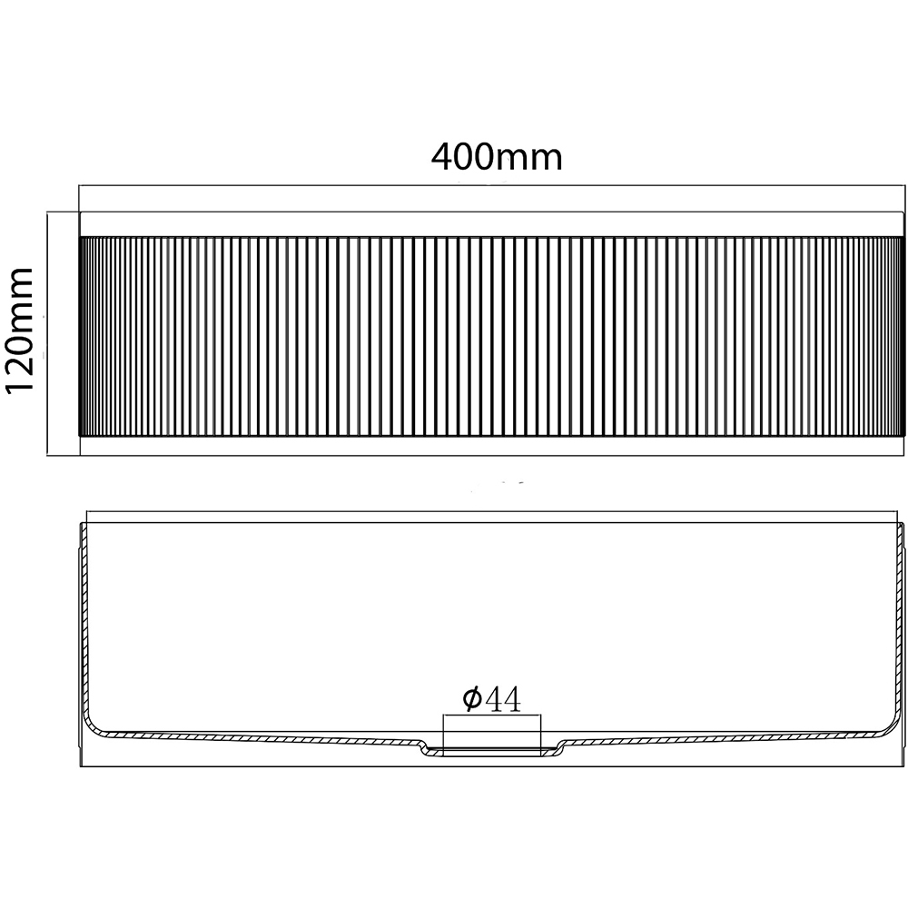 Lavoar pe blat SANDONNA HD400, inox, 40 cm, negru