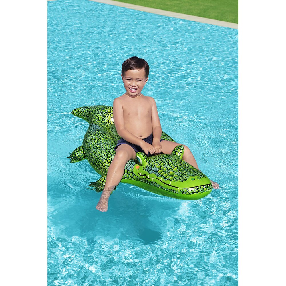 Crocodil gonflabil BESTWAY, PVC, 152 x 71 cm, verde
