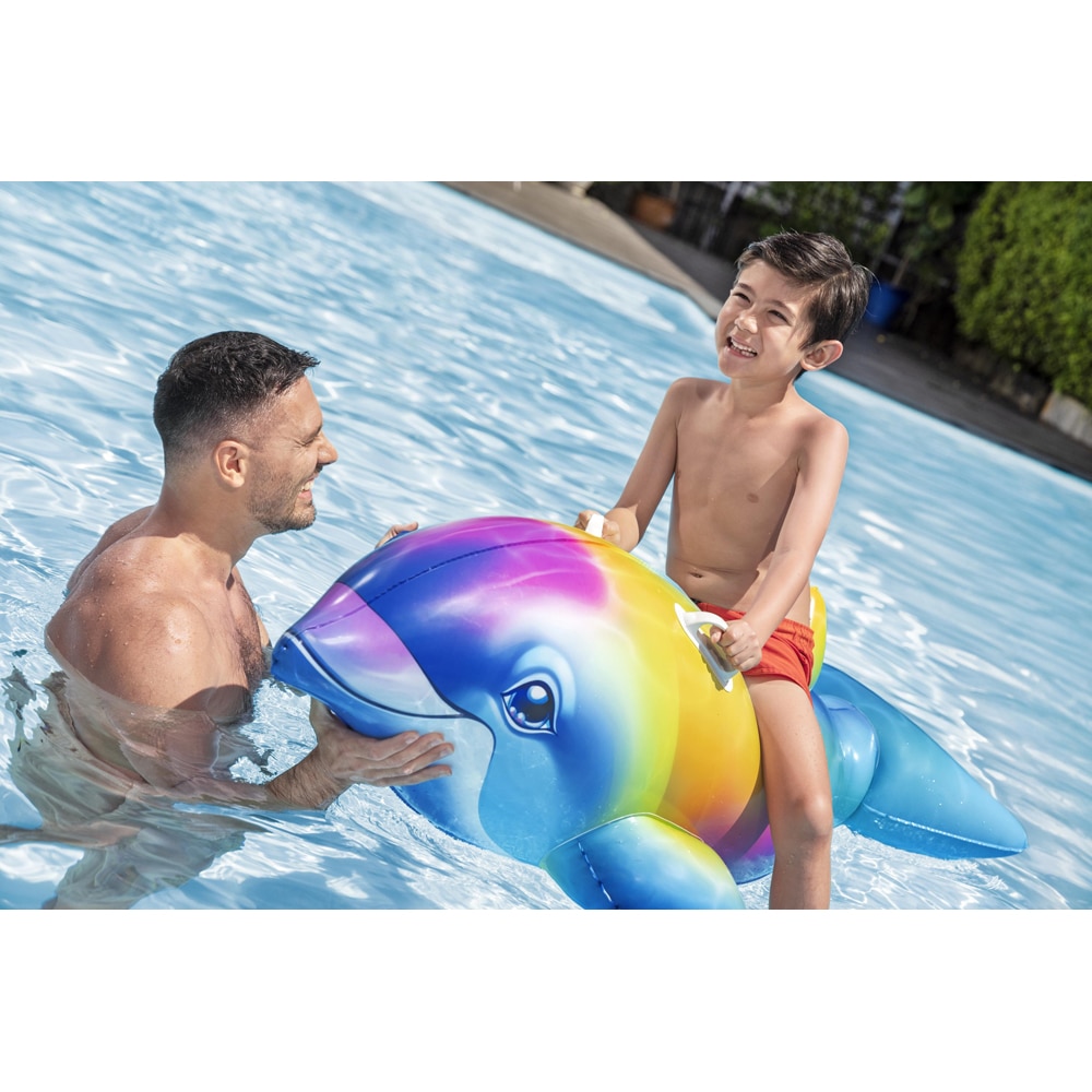 Saltea gonflabila BESTWAY, 3 ani+, 173 x 84 x 46 cm, capacitate maxima 45 kg, forma delfin