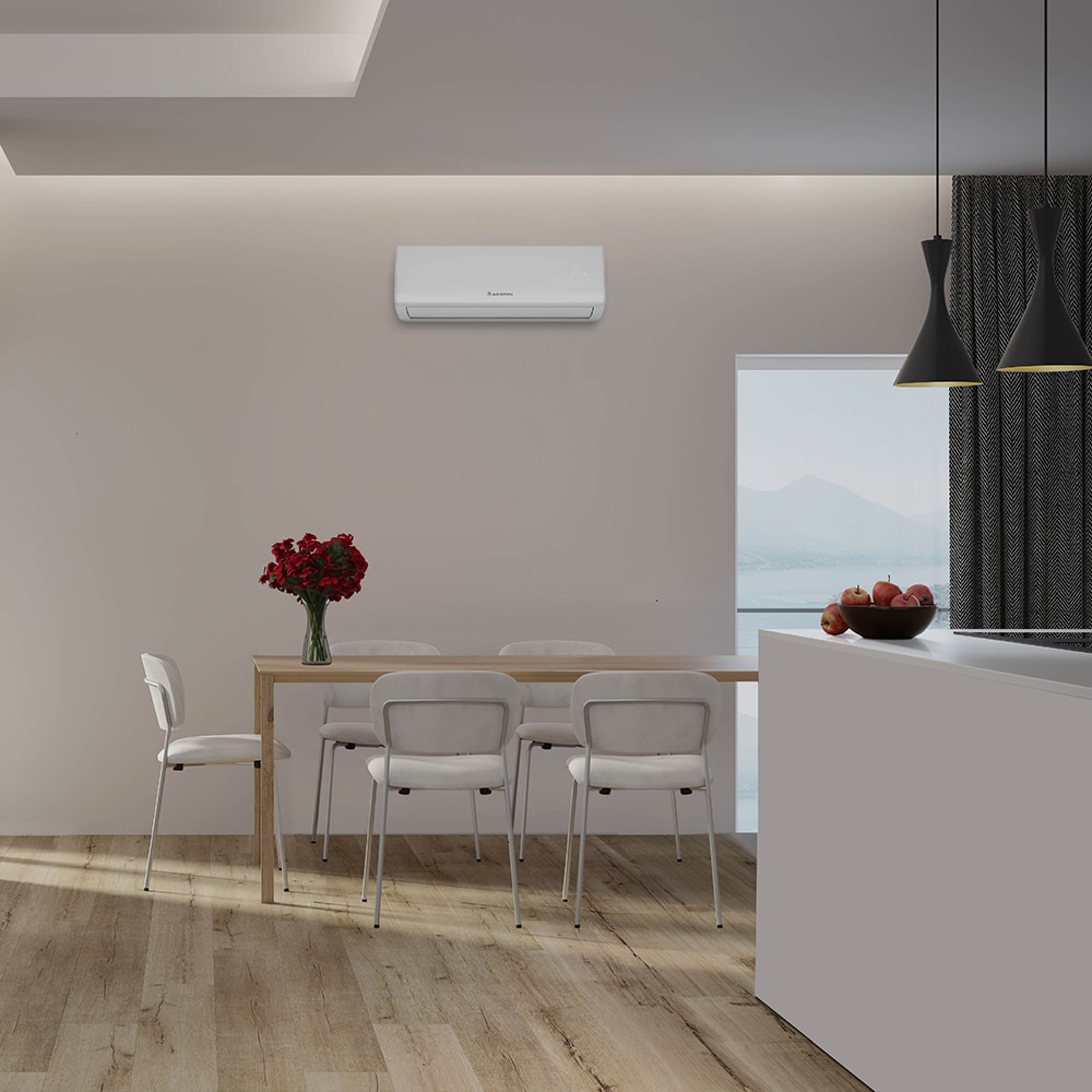Aer conditionat ARISTON Kios Net 25, 9000BTU, A++/A+, Wi-Fi, Functie Incalzire, Inverter, alb