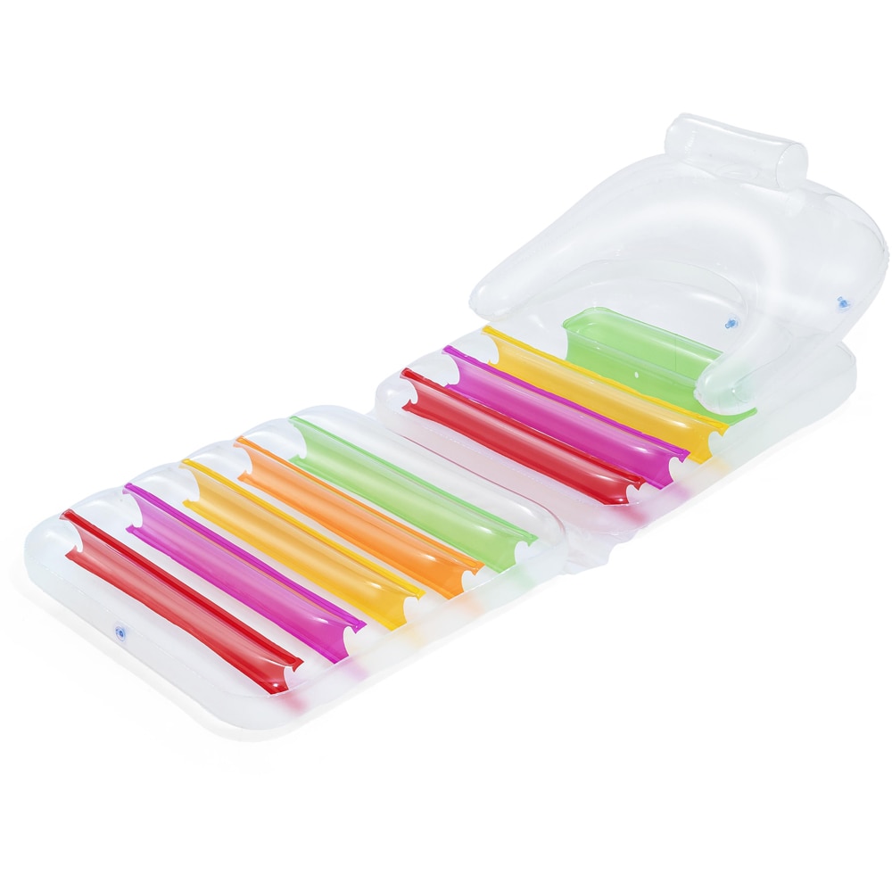 Sezlong gonflabil cu spatar pliabil BESTWAY, 178 x 80 x 49 cm, 1 persoana, capacitate maxima 100 kg, multicolor