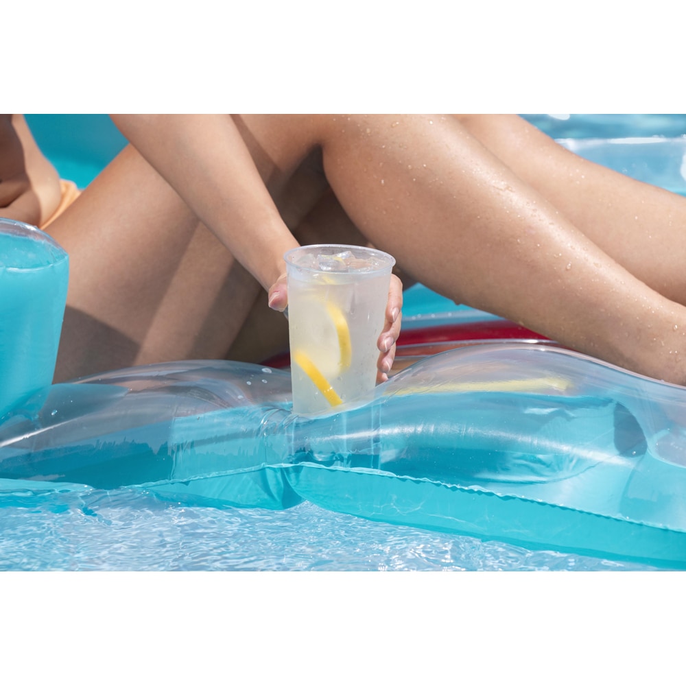 Sezlong gonflabil cu spatar BESTWAY, 150 x 77 x 50 cm, 1 persoana, capacitate maxima 100 kg, multicolor, 1 buc