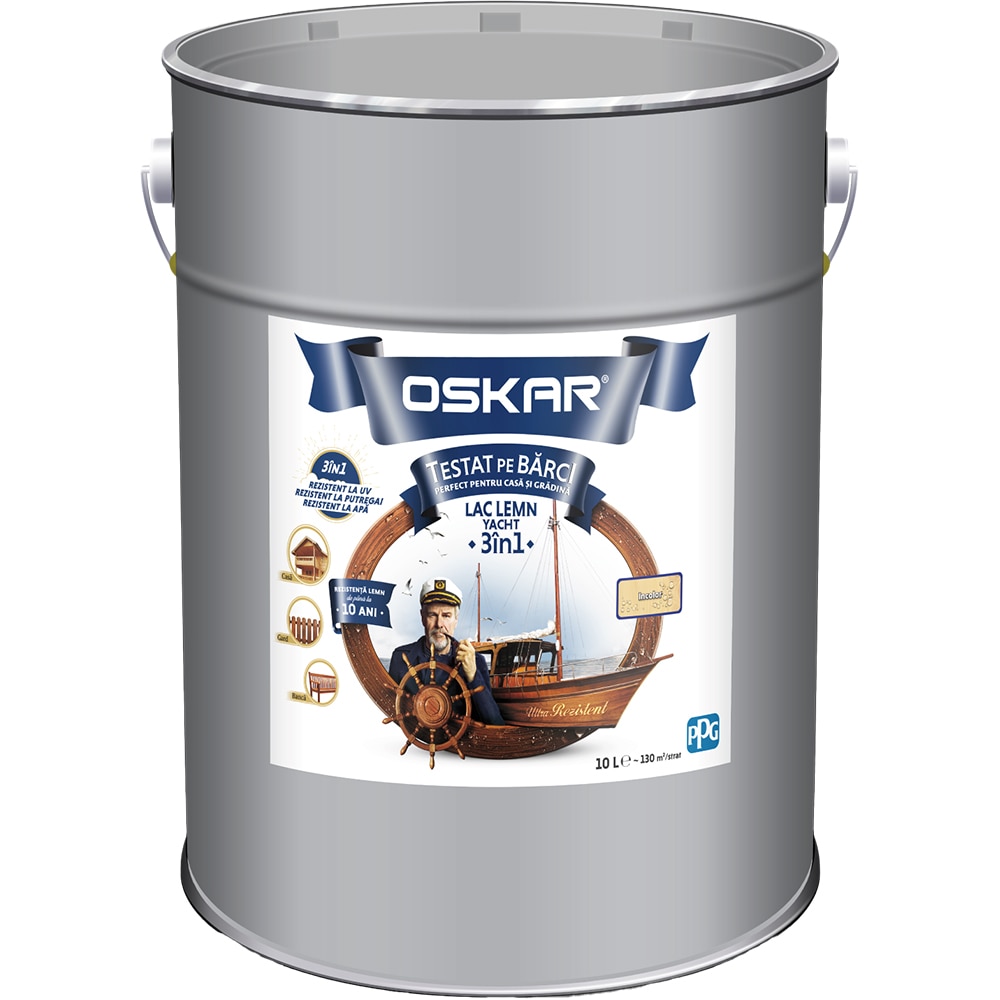 Lac lemn OSKAR Yacht 3in1, incolor, 10L