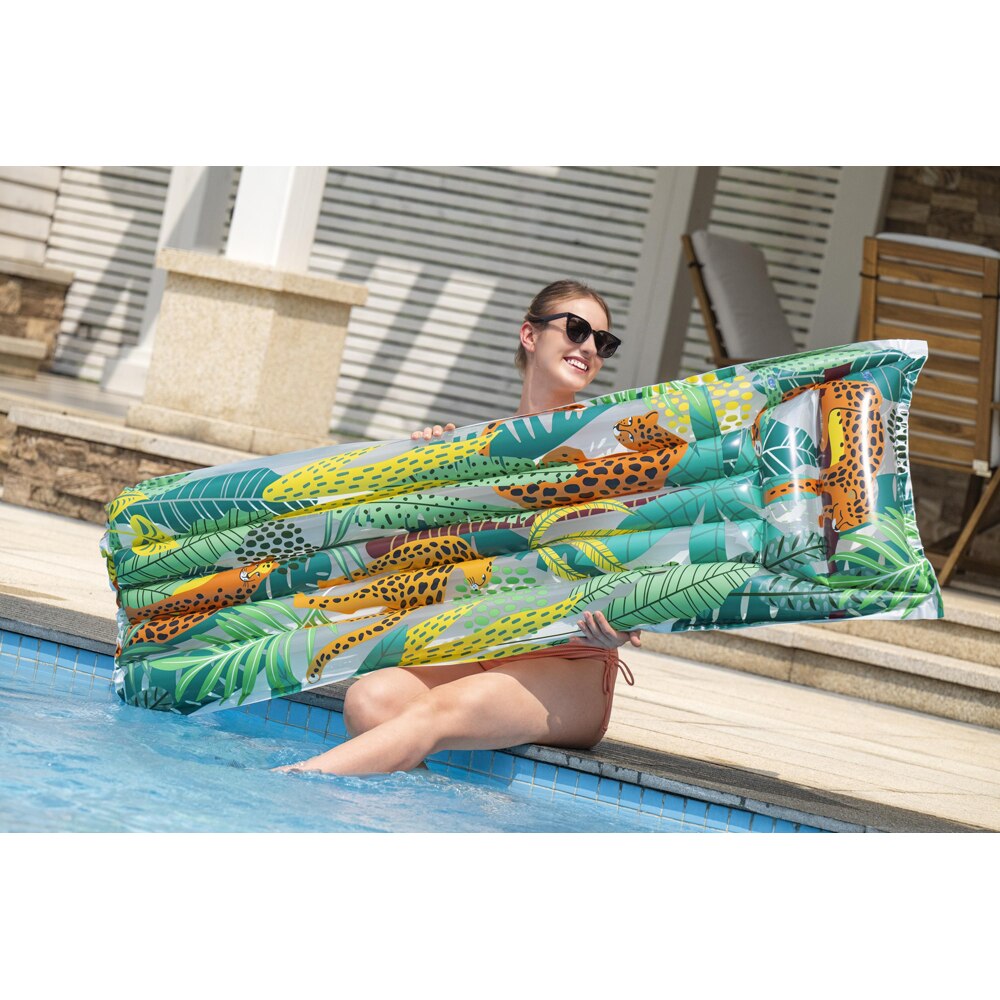 Saltea gonflabila BESTWAY, 170 x 54 x 15 cm, 1 persoana, capacitate maxima 100 kg, imprimeu jungla