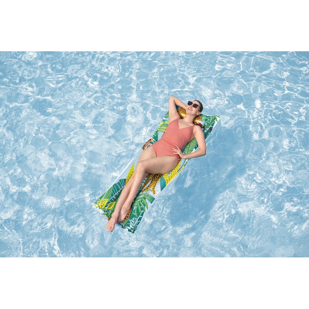 Saltea gonflabila BESTWAY, 170 x 54 x 15 cm, 1 persoana, capacitate maxima 100 kg, imprimeu jungla