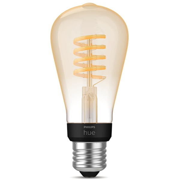Bec LED Smart Vintage PHILIPS Hue 8719514301467, E27, 7W, 550lm, Bluetooth, lumina calda, compatibil Hue