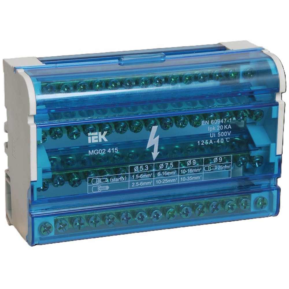 Conectori electrici IEK YND10-4-15-125, 125A, IP20, 400V