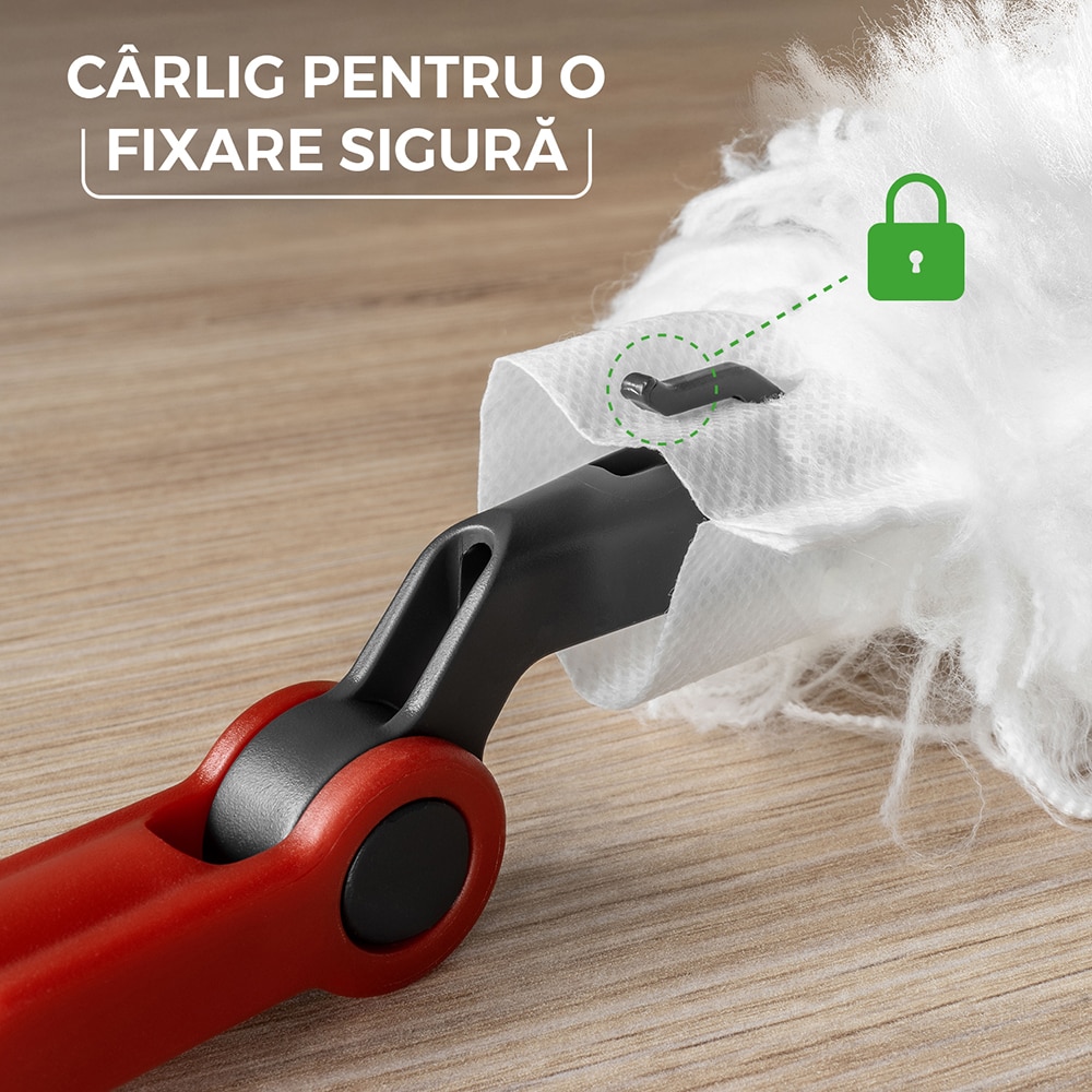 Pamatuf pentru praf VILEDA Flex & Catch, maner lung + 1 rezerva