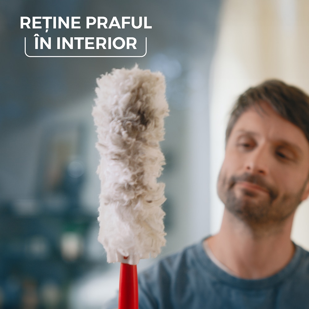 Pamatuf pentru praf VILEDA Flex & Catch, maner scurt + 2 rezerve