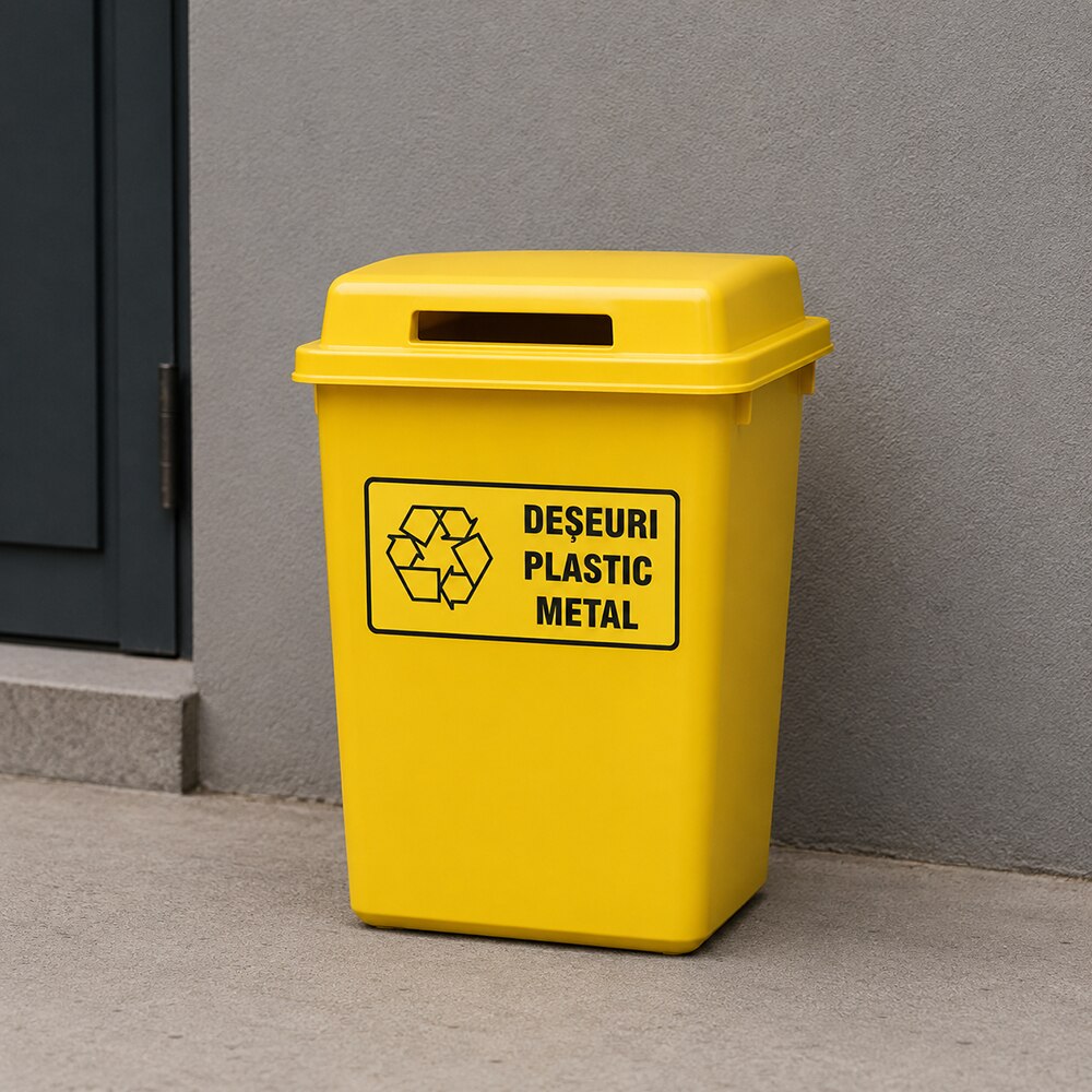 Idicator autocolant "Deseuri Plastic/Metal" Creative Sign, 20 x 10 cm