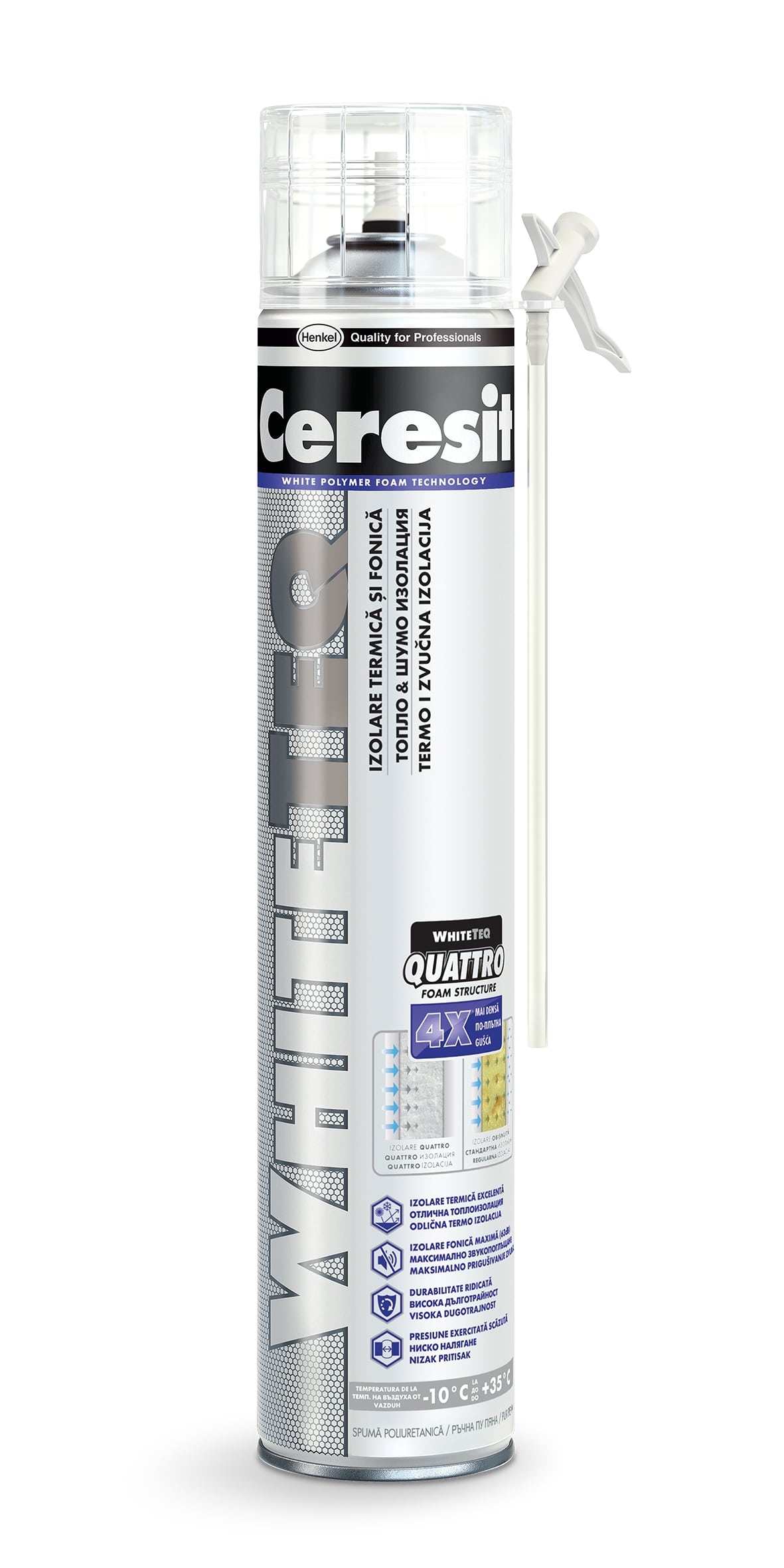 Spuma poliuretanica CERESIT, aplicare manuala, 750 ml