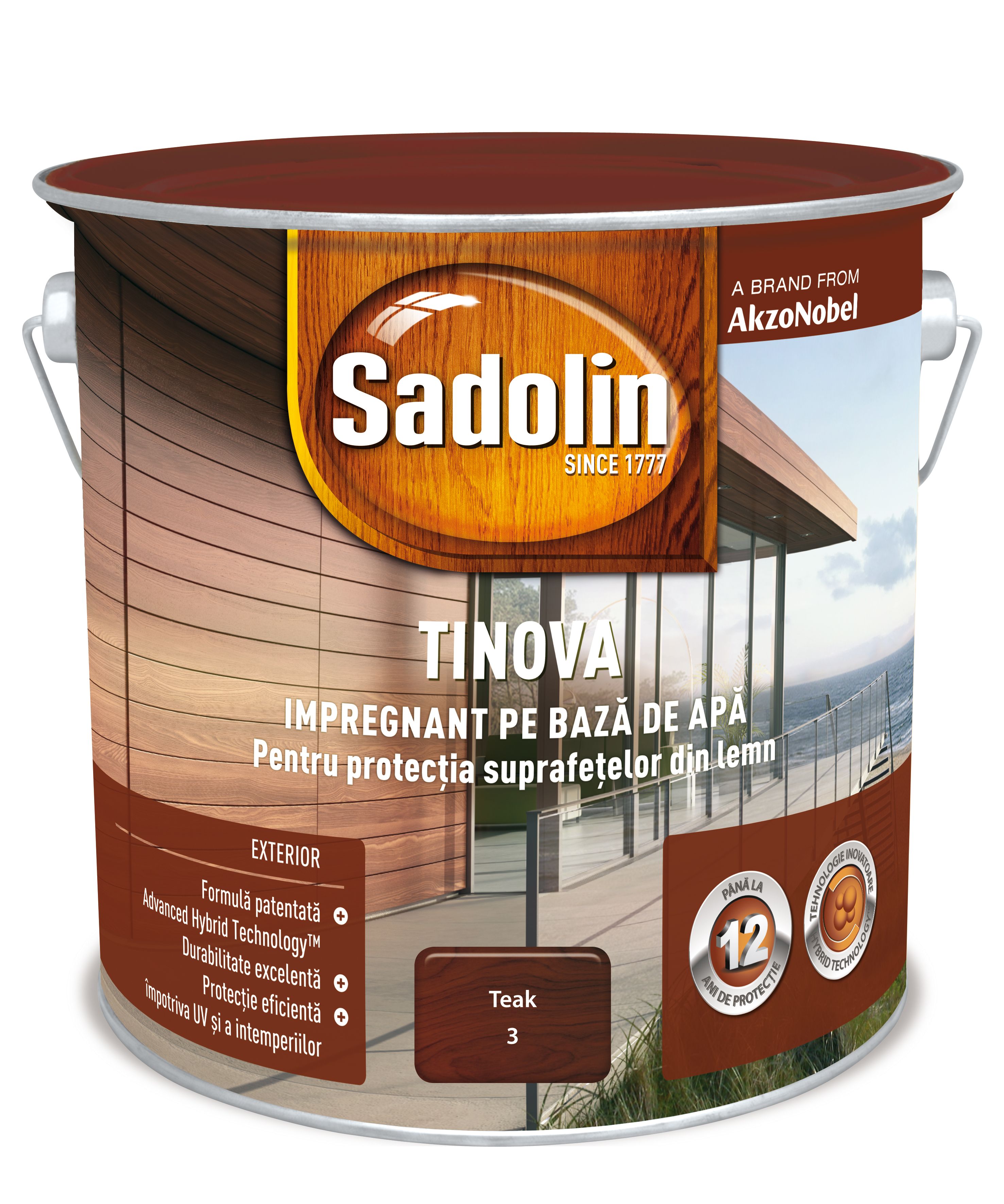 Lazura pentru lemn, teak, 2.5 l • Sadolin