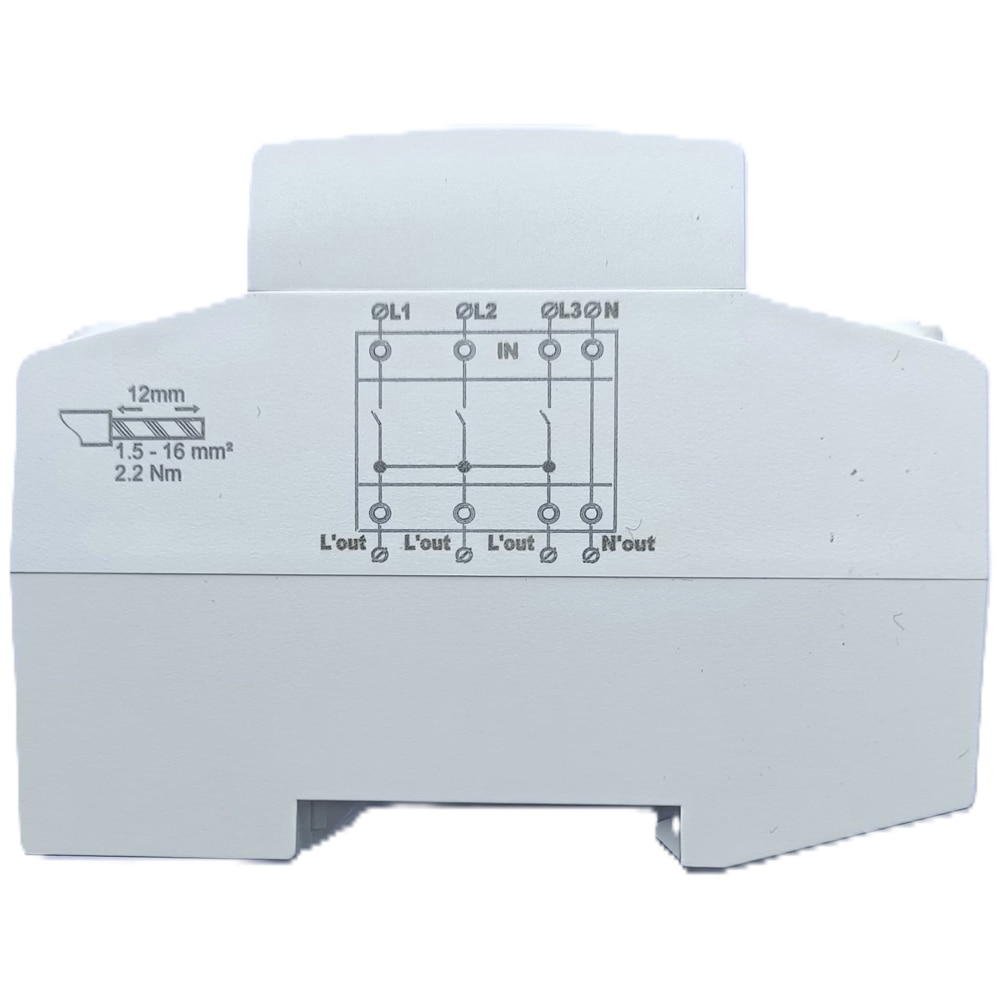 Releu protectie tensiune IEK PS-PRO-63A, 63A, IP20, 400V