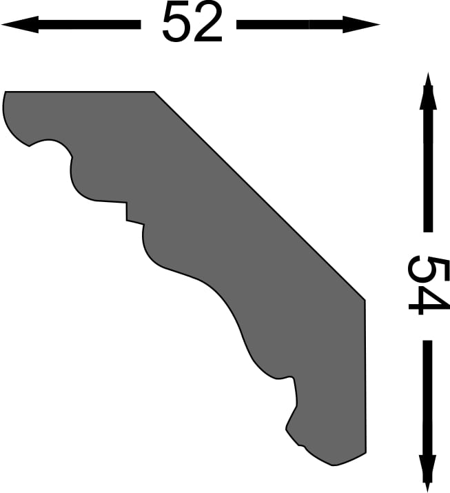 Bagheta decorativa DECOSA Eps 2824, 5.2 x 200 cm, 40 mm