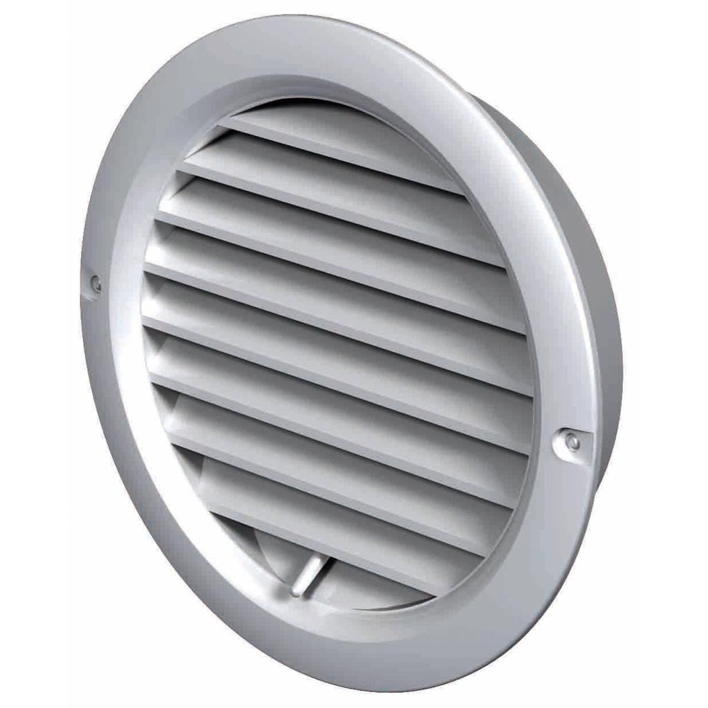 Grila ventilatie rotunda din plastic Vents, 100 -150 mm, alb 