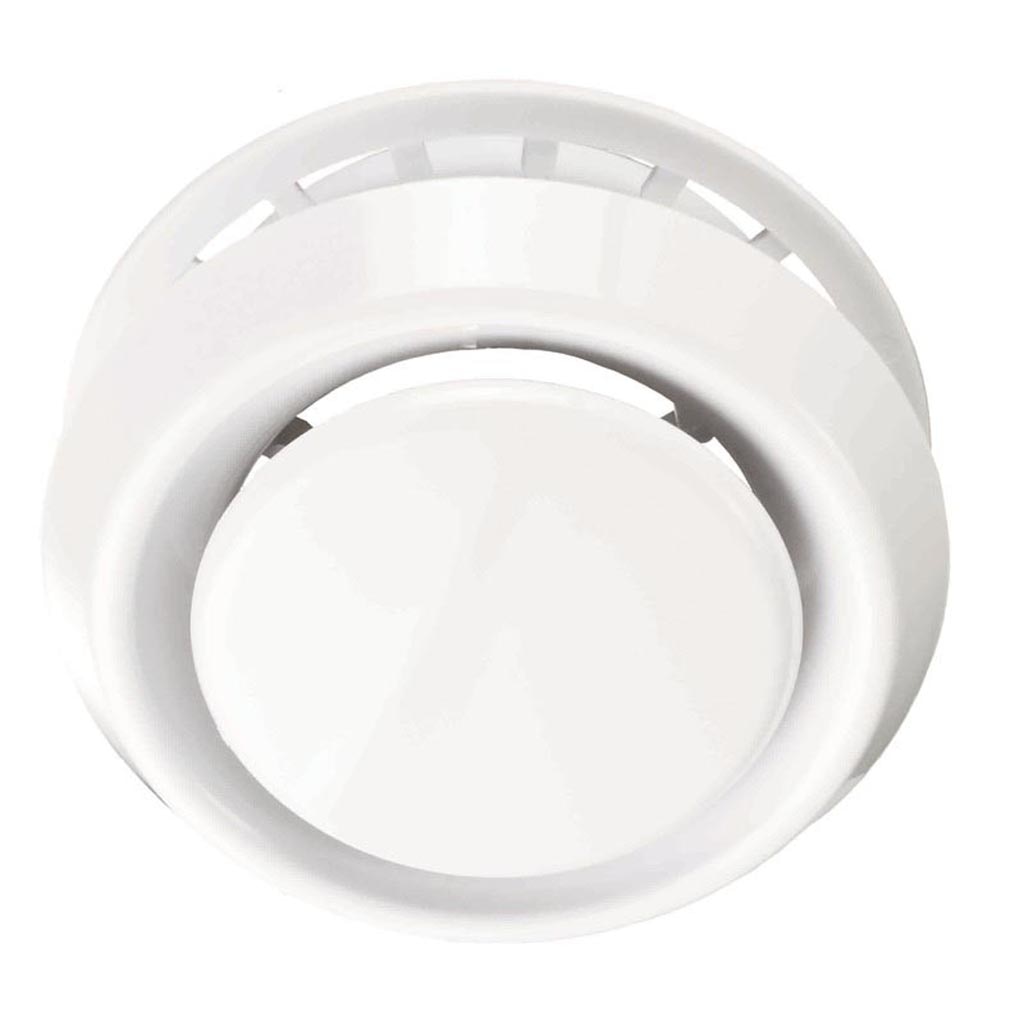 Anemostat cu flansa, 150 mm, culoare alb 