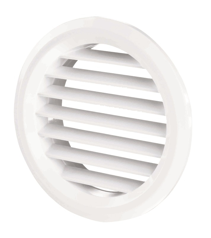 Set 2 grile ventilatie rotunde 50 mm alb