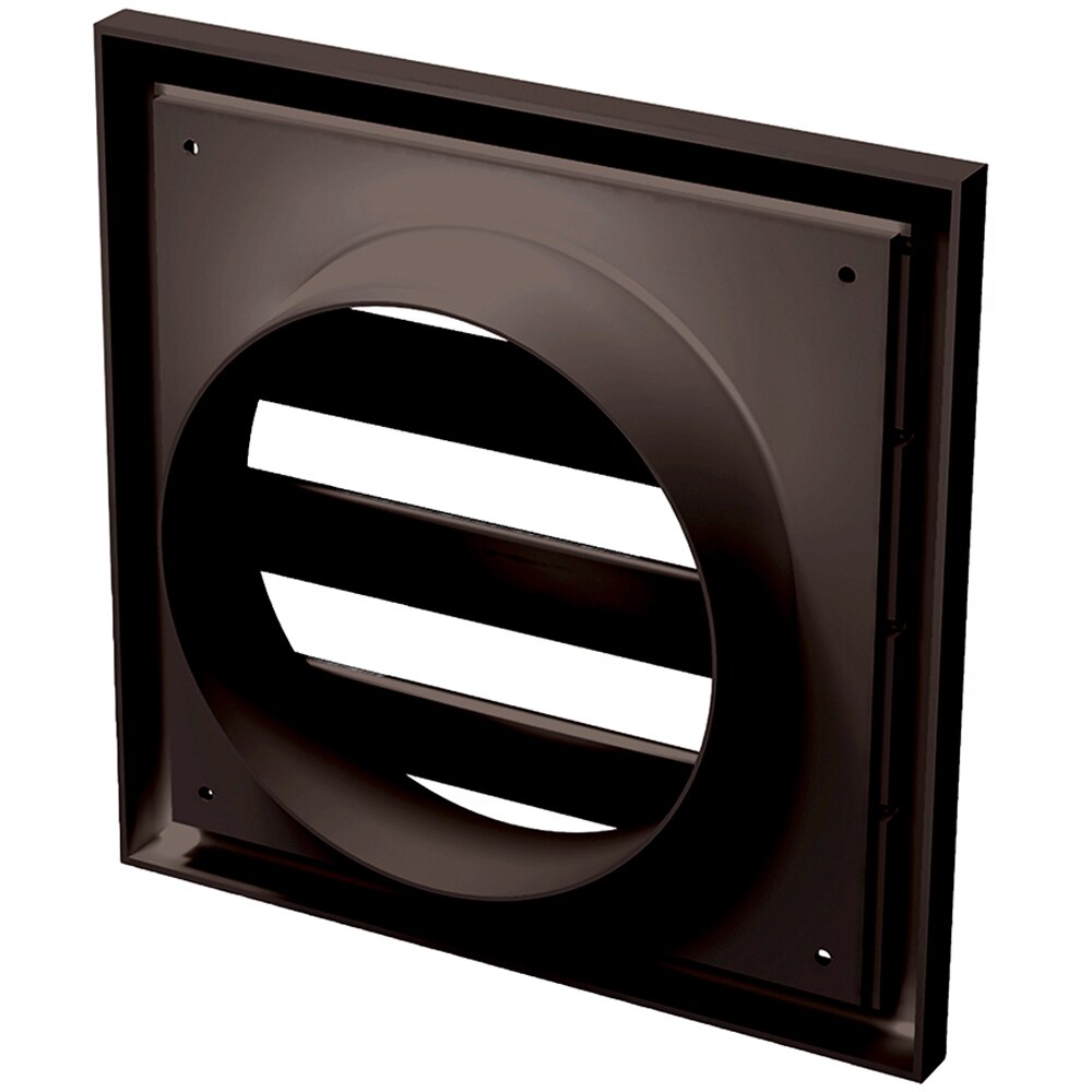 Grila ventilatie VENTS MV 120 VJ, plastic, D 12.5 cm, jaluzele gravitationale, maro inchis