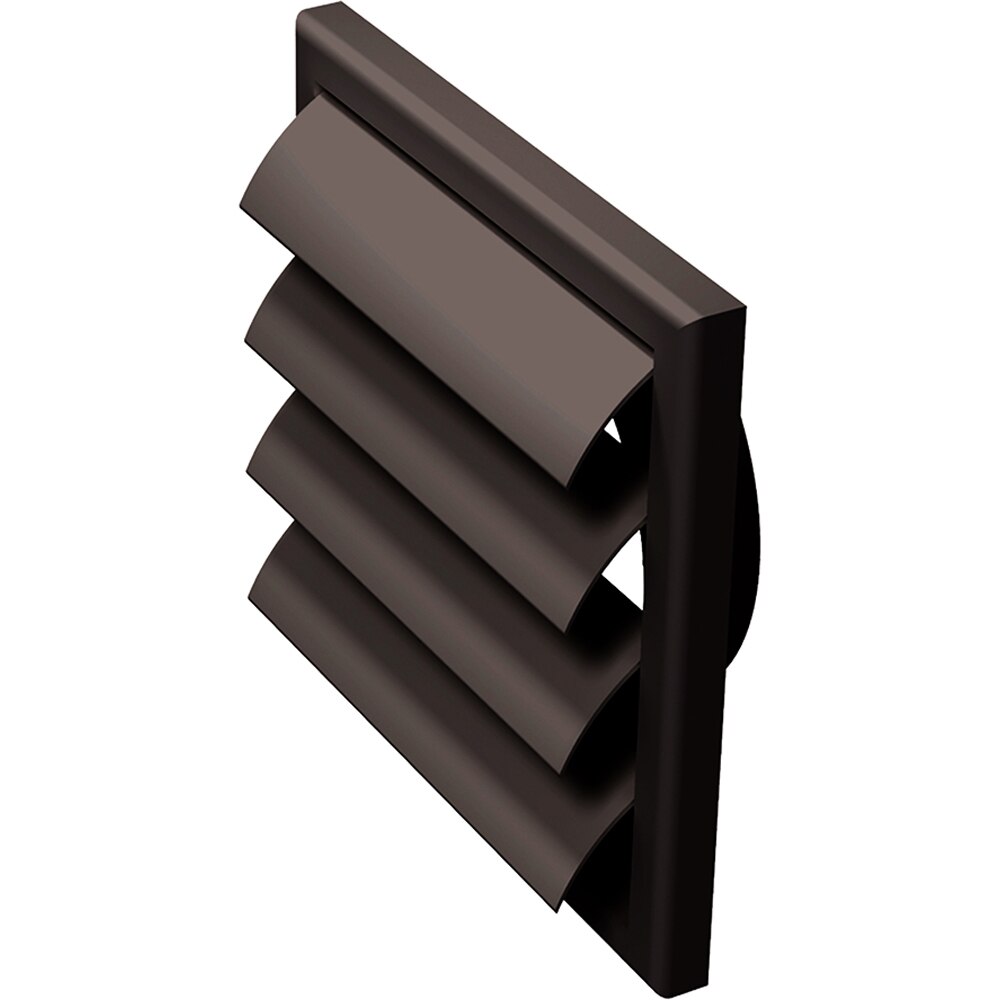 Grila ventilatie VENTS MV 120 VJ, plastic, D 12.5 cm, jaluzele gravitationale, maro inchis