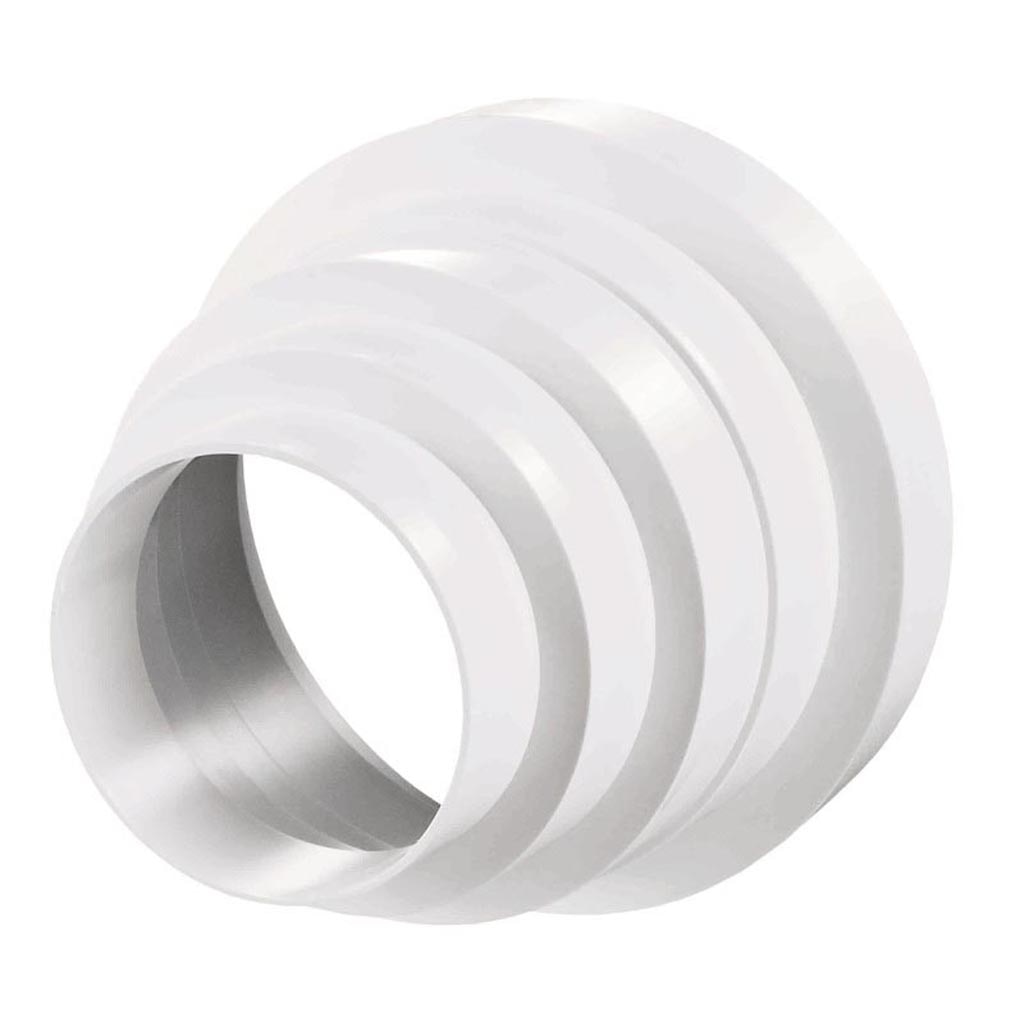 Reductie ventilatie PVC, universala 80/100/120/125/150