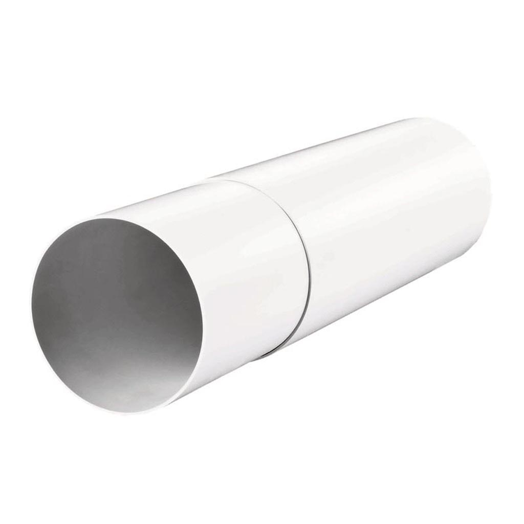 Tub telescopic PVC, 125 mm, 350-500 mm, alb