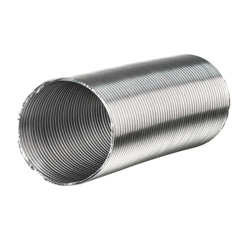 Tub flexibil hota evacuare, aluminiu, 125 mm x 1-3 m, argintiu