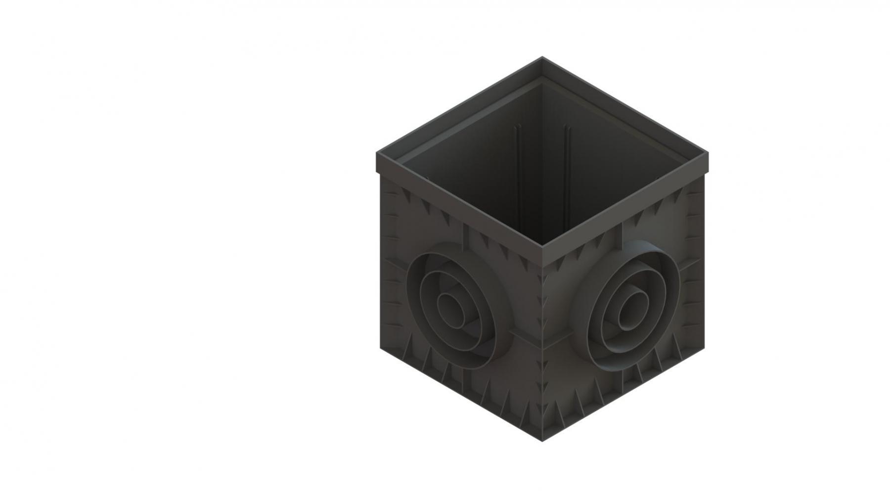 Camin PP  Negru patrat A15-C250 300x300  Vodaland