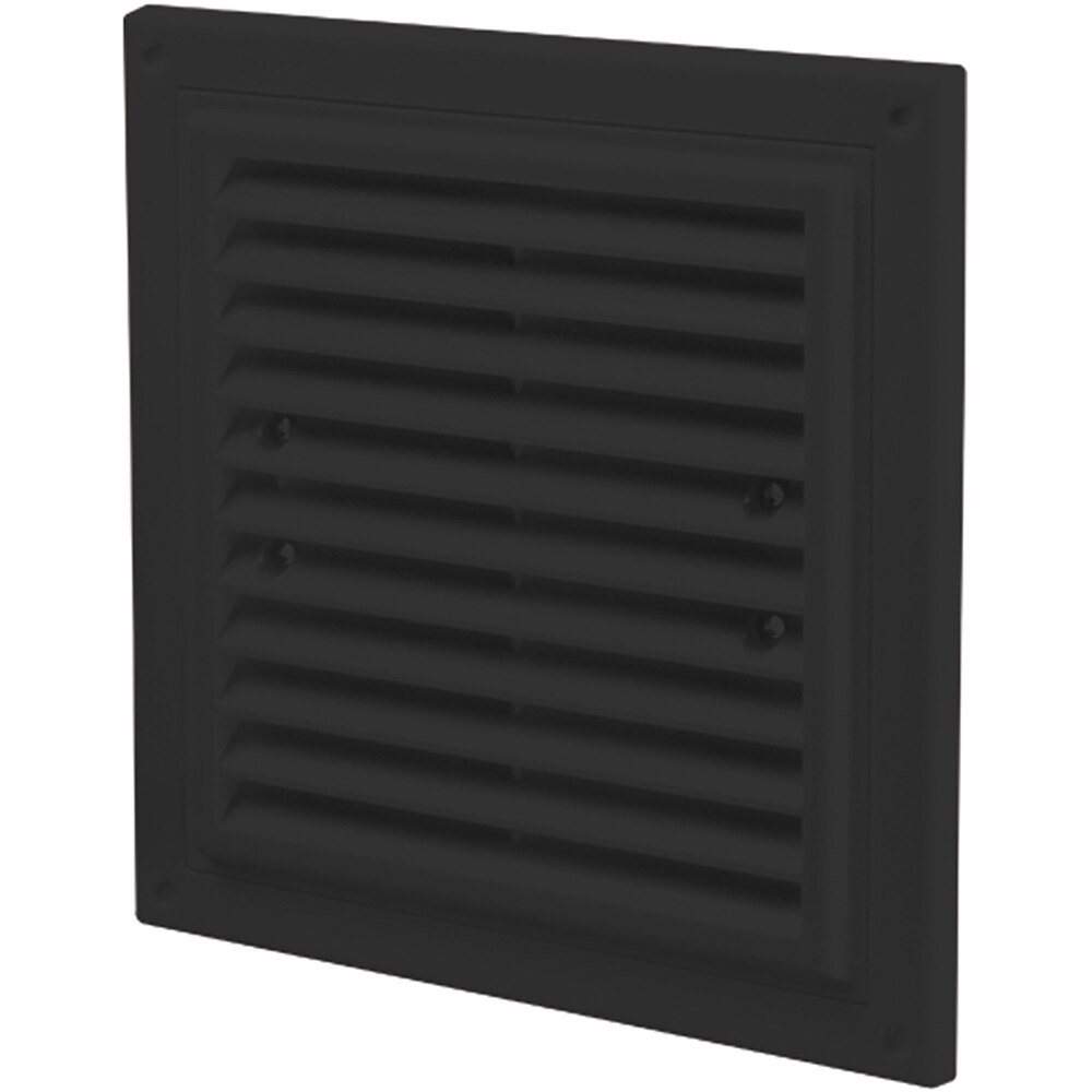 Grila ventilatie patrata VENTS MV 175*175s, PVC, 17.5 x 17.5 cm, plasa insecte, negru