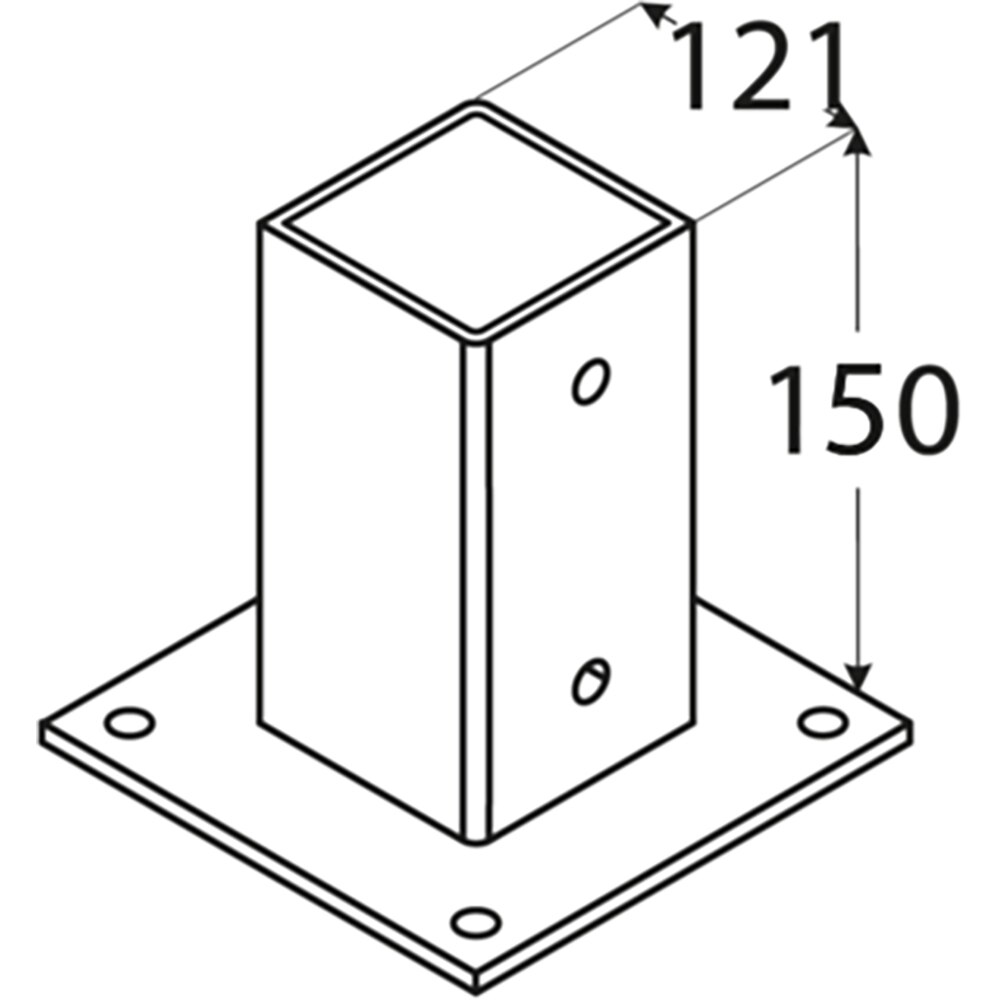Suport stalp DMX PSP120, 121 x 150 x 2 mm