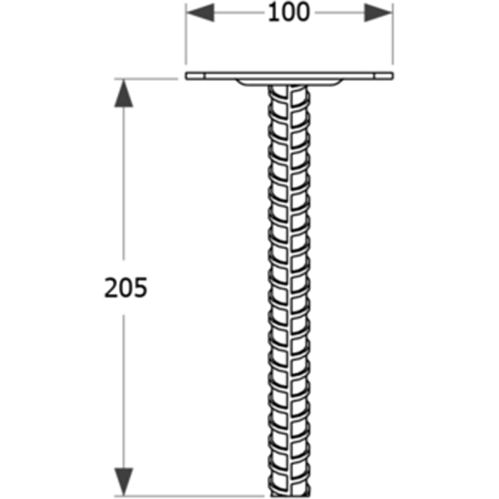 Suport stalp DMX PPS 100, 100 x 205 mm, grosime 3 mm