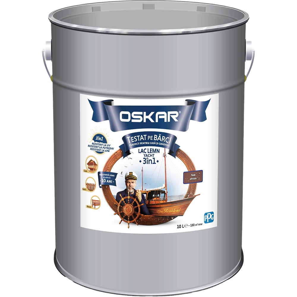 Lac lemn OSKAR Yacht 3in1, teak african, 10L