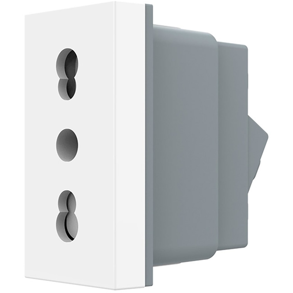 Modul priza simpla Livolo VL-FCTL16A-1WP, model italian, 16A, alb